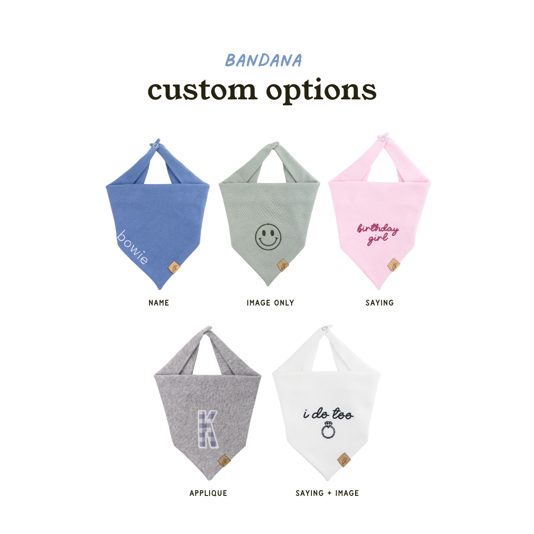 Denim Custom Embroidered Bandana