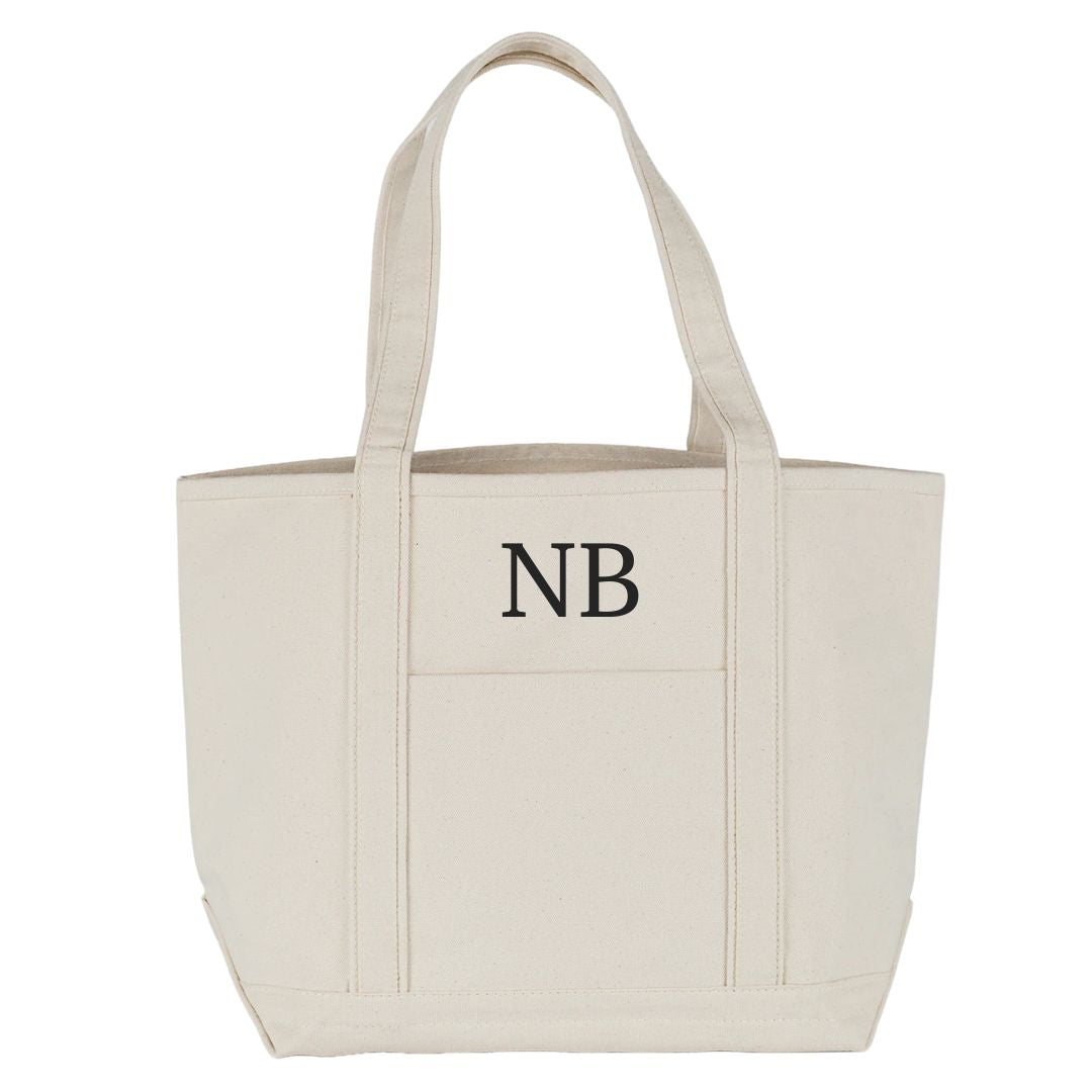 Embroidered Boat Tote