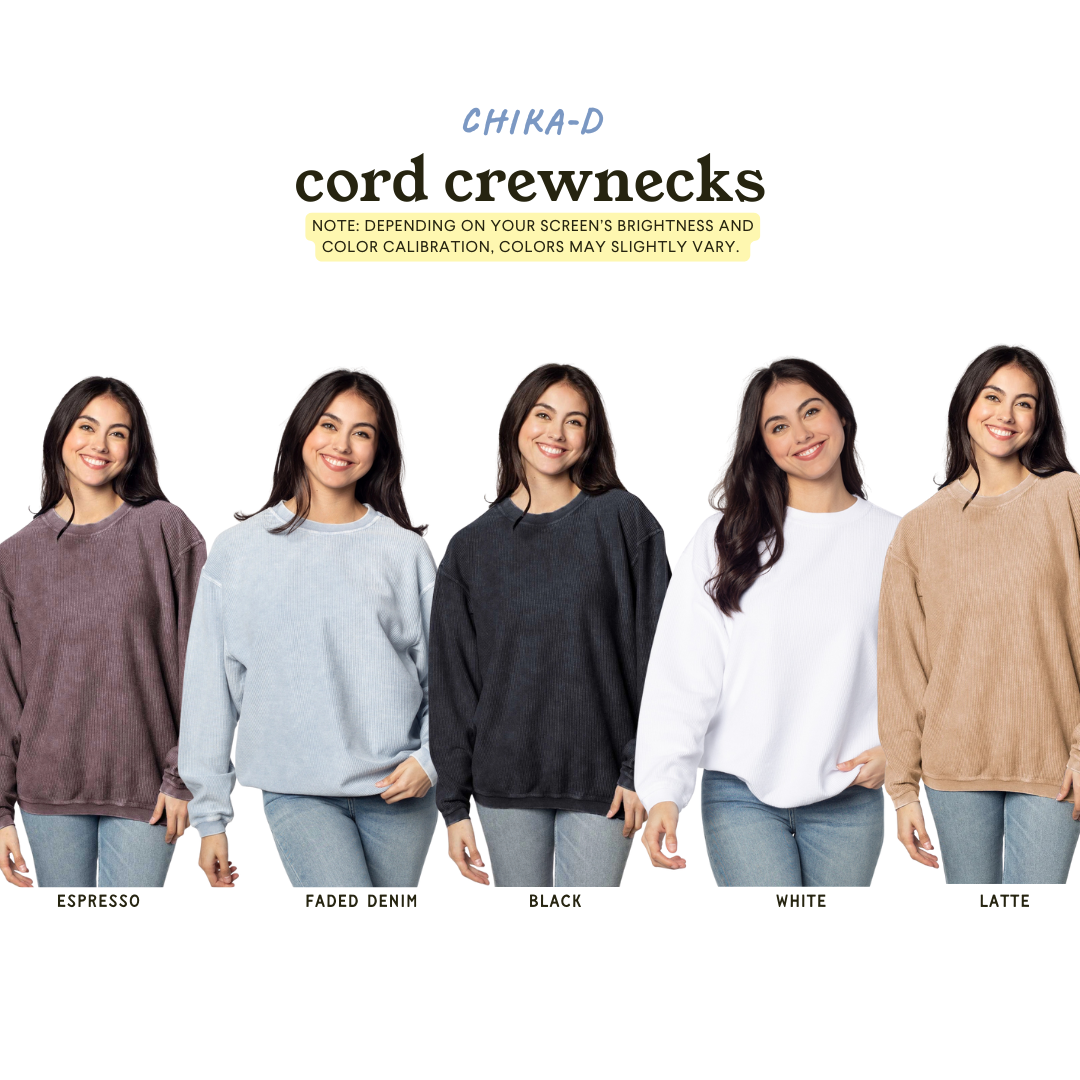 Custom Embroidered Corduroy Crewneck