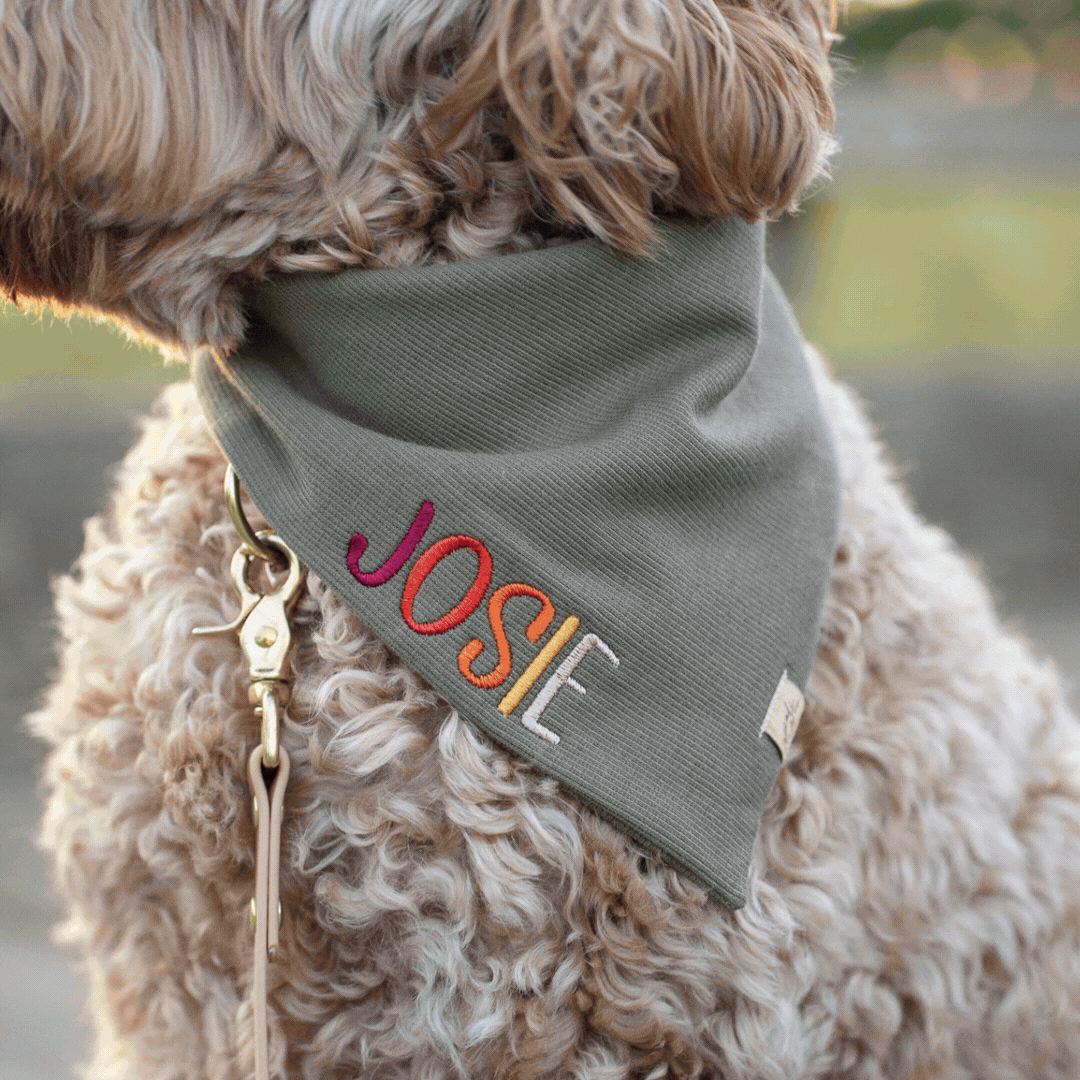 Custom Cotton Rib Embroidered Bandana