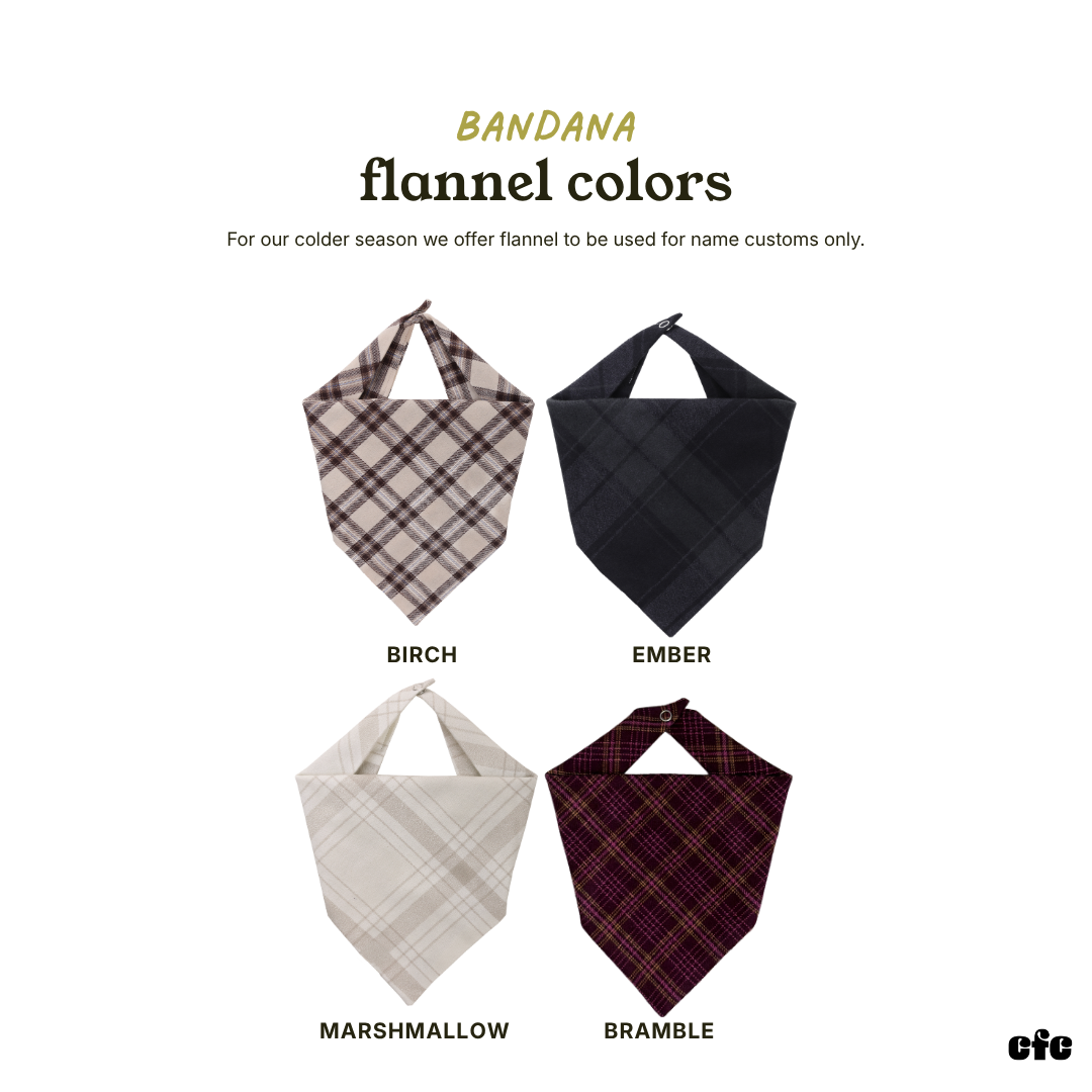 Custom Name Flannel Embroidered Bandana