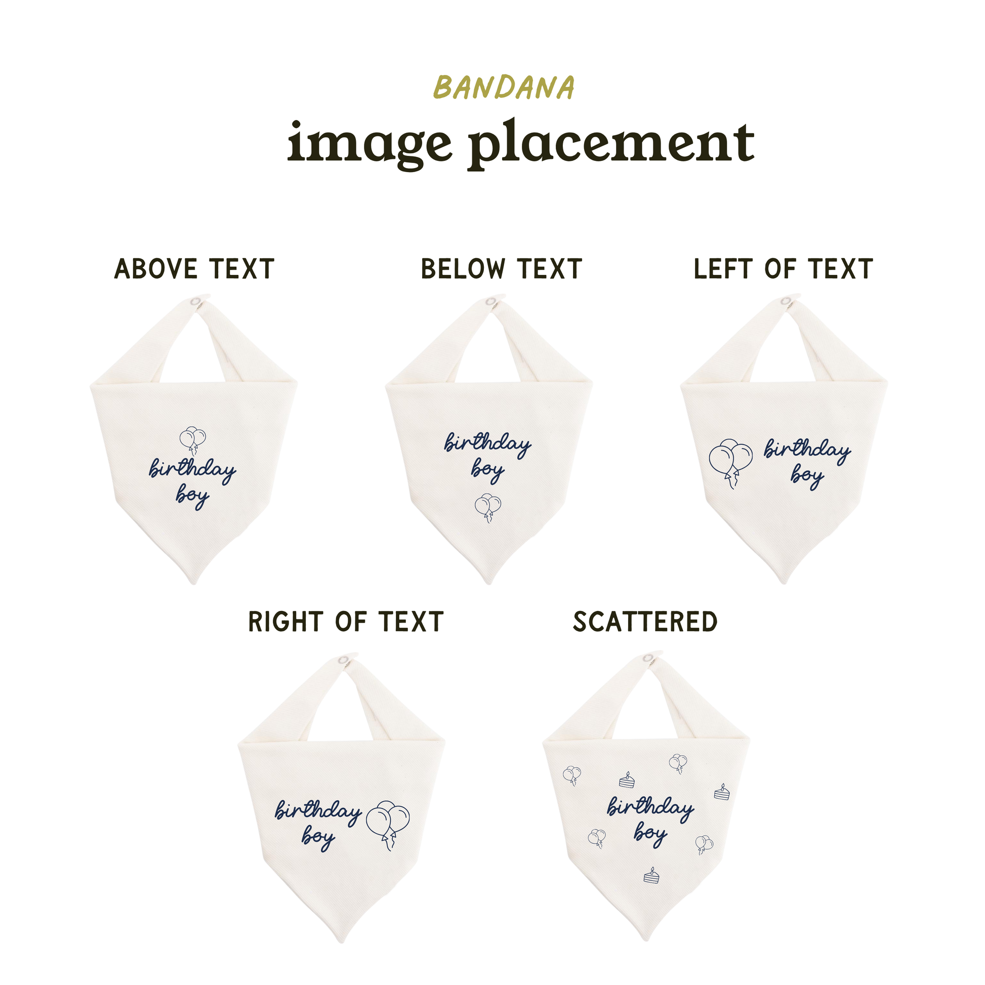 Custom Chambray Embroidered Bandana