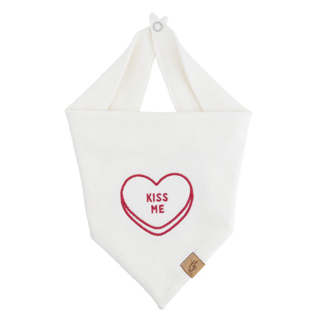 Conversation Heart Embroidered Bandana