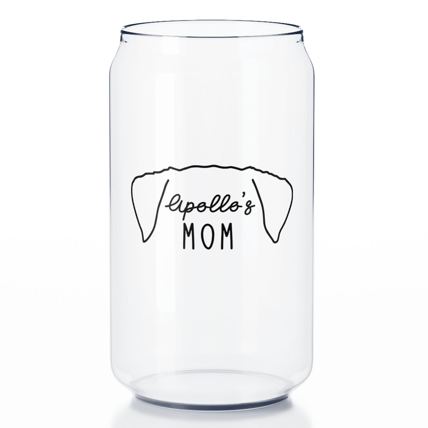 Custom Dog Name Glass