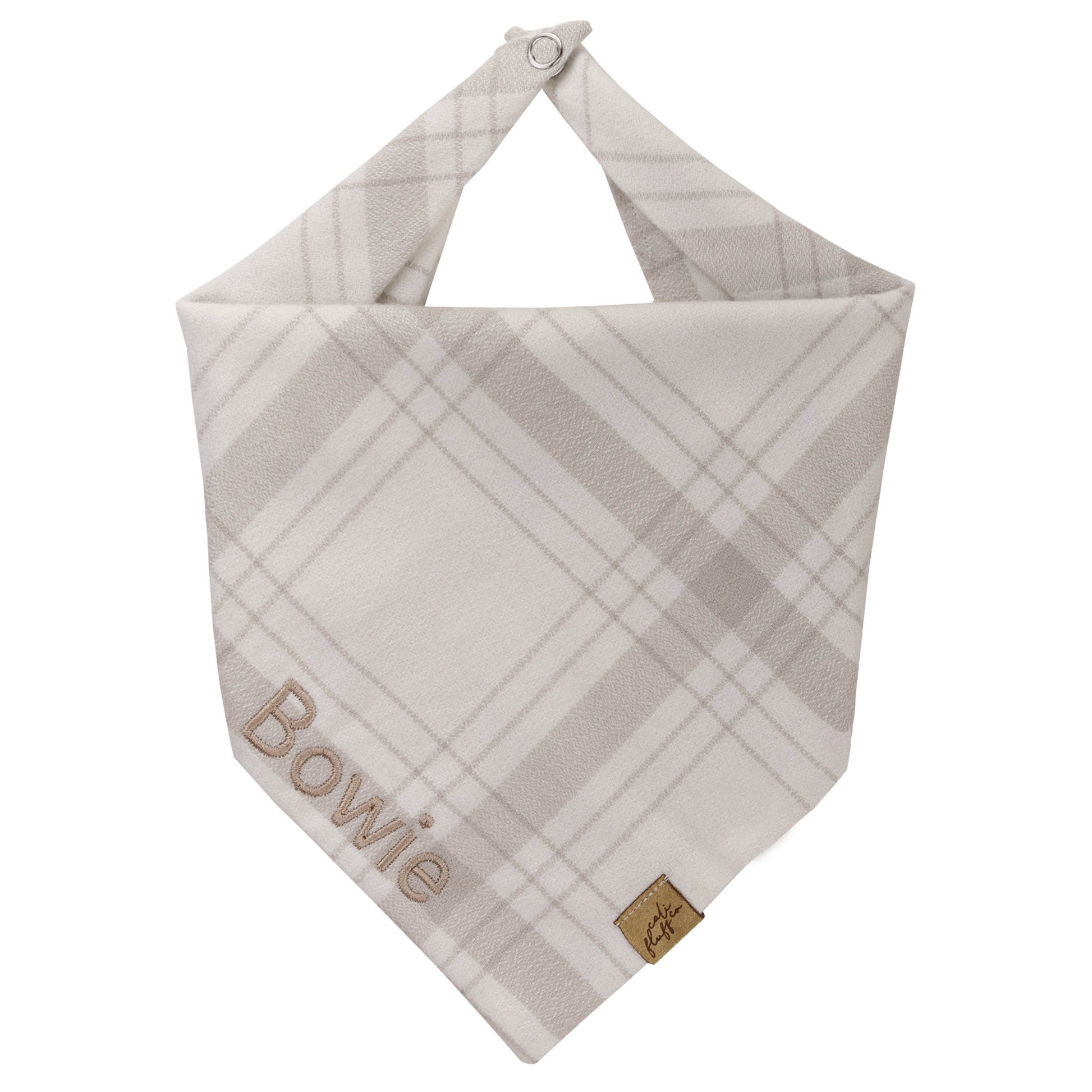 Custom Name Flannel Embroidered Bandana