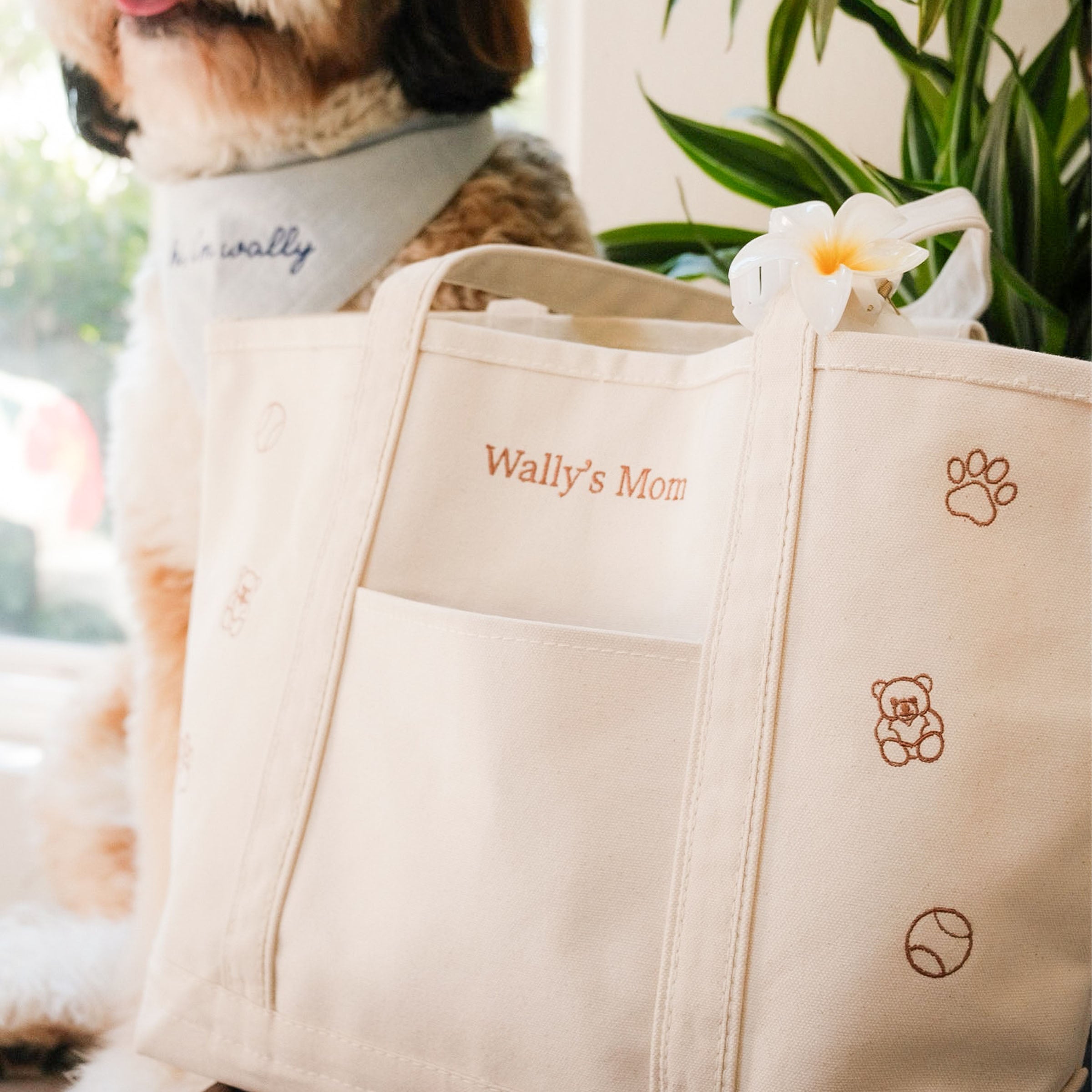 Embroidered Boat Tote