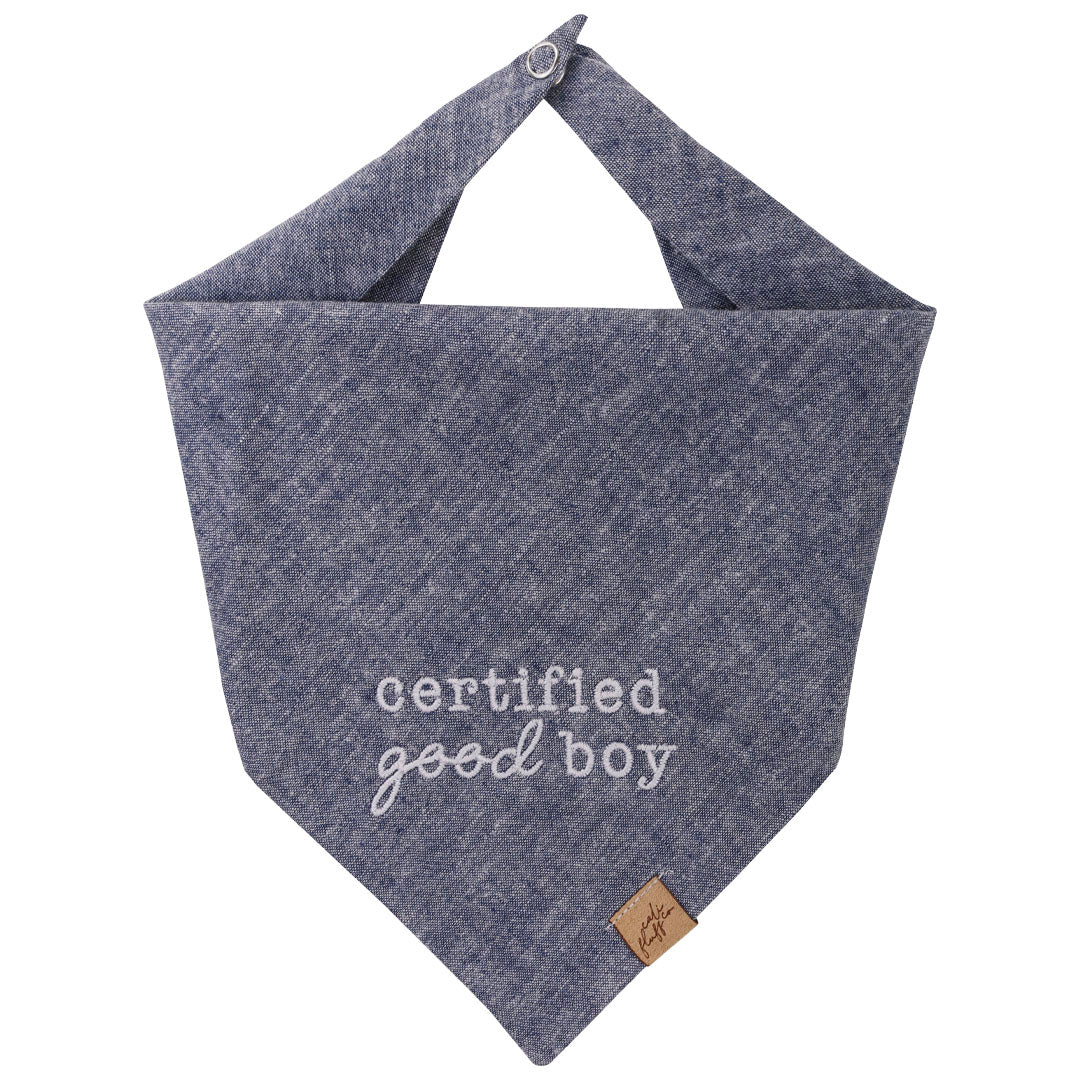 Custom Chambray Embroidered Bandana
