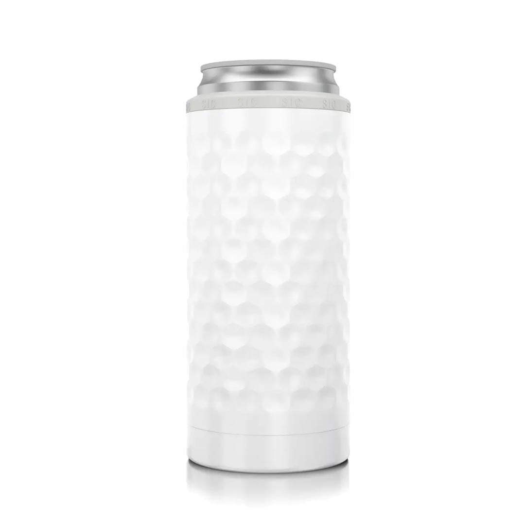 Minimal White Slim Can Cooler