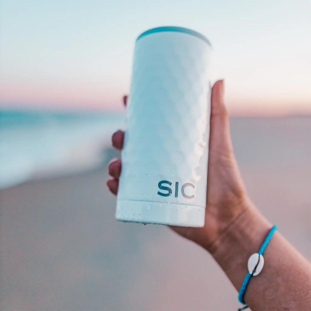 Minimal White Slim Can Cooler